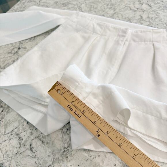 Tibi Shorts Women’s Size 2 White Cotton Tie High Waist - Picture 6 of 14